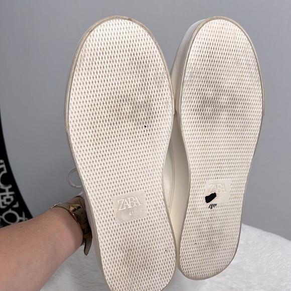 Zara lace up white unisex sneaker size W9.5 or M8 EU41 - Picture 9 of 16